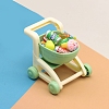 Plastic Shopping Cart Miniature Ornaments PW-WG1467D-01-2