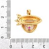 Brass Micro Pave Cubic Zirconia Pendants CU-CBAB3AD-06G-02-3