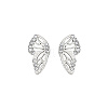 304 Stainless Steel Micro Pave Cubic Zirconia Stud Earrings for Women UC3999-1-1