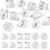 12Pcs 3 Styles Christmas Theme Transparent Acrylic Beads TACR-TA0001-76-1