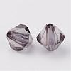 Faceted Bicone Transparent Acrylic Beads DBB4mm-60-2