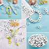 20Pcs White Cube Letter Silicone Beads 12x12x12mm Square Dice Alphabet Beads with 2mm Hole Spacer Loose Letter Beads for Bracelet Necklace Jewelry Making JX432U-7
