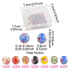 32Pcs 7 Colors Handmade Gold Sand Lampwork Beads LAMP-FS0001-30-4