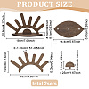 2Pcs Sun Rise Shaped Wooden Ring Display Stands RDIS-FG0001-27-2