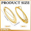 2Pcs Oval Alloy Brooched for Backpack Clothes JEWB-FG0001-74-2