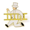 Gentleman Holding Ladder Enamel Pins JEWB-S034-02G-B-1