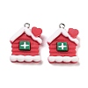 Christmas Theme Opaque Resin Pendants RESI-N039-104-2