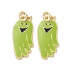 Halloween Theme Rack Plating Alloy Enamel Pendants PALLOY-O109-46LG-2