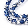 Electroplate Transparent Glass Beads Strands EGLA-A034-T6mm-M03-3