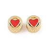 Alloy Enamel European Beads AL-CBAC2D3-22G-04-1