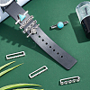   8Pcs 8 Style Half Round & Triangle Synthetic Turquoise Watch Band Charms Set MOBA-PH0001-12-6