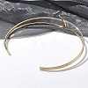 Iron Open Cuff Choker Necklaces for Women NJEW-M085-02G-4