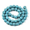 Synthetic Turquoise Beads Strands UNKW-T001-01A-2