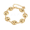 304 Stainless Steel Coffee Bean Link Chain Bracelets BJEW-D359-14B-G-2