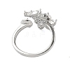 Brass Pave Clear Cubic Zirconia Earring Findings KK-D369-10P-3