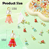 100Pcs 10 Colors Acrylic Pendants PALLOY-CJ00058-2
