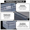 10Pcs Transparent Plastic Storage Boxes CON-BC0007-78A-4