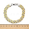 304 Stainless Steel Byzantine Chain Bracelets for Women Men BJEW-R018-22GP-02-3