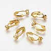 Brass Clip-on Earring Converters Findings KK-Q115-G-NF-7