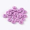 2-Hole Flat Round Resin Sewing Buttons for Costume Design BUTT-E119-14L-03-1