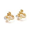 Brass Clip-on Earring Settings STAS-F311-12G-1