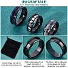 Unicraftale 10Pcs Stainless Steel Grooved Finger Ring Settings STAS-UN0039-22D-5