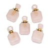 Natural Rose Quartz Perfume Bottle Pendants G-A026-10-02-1