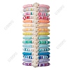 16Pcs 16 Colors Dyed Synthetic Turquoise & Handmade Polymer Clay Heishi Beaded Stretch Bracelets Sets GG-CJ3908-S-1
