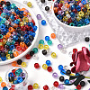 1200Pcs 10 Colors Transparent Plastic Beads KY-YW0001-83-4