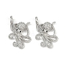 Brass Micro Pave Cubic Zirconia Pendants KK-C093-12P-1