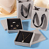 2Pcs Square Paper Jewelry Display Cases CON-TA0001-39F-02-8