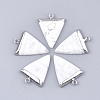 Electroplate Natural Howlite Pendants G-S344-49I-1