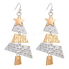 Christmas Tree Alloy Pendant Necklaces & Dangle Earrings Sets WG3F9DA-03-6