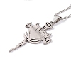 304 Stainless Steel Enamel Necklaces NJEW-Q338-09P-3