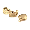 Floral Embossed Brass Locket Pendants KK-CBA7157-03G-3