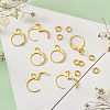 Brass Huggie Hoop Earring Findings & Open Jump Rings KK-TA0007-83G-8