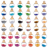 114Pcs 19 Colors Transparent Glass Pendants GLAA-ME0001-32-1
