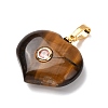 Natural Tiger Eye Pendants G-B188-02G-07-2