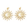 Brass Enamel Cubic Zirconia Pendants KK-L251-23G-01-1