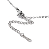 Non-Tarnish 201 Stainless Steel Moon with Star Pendant Necklace with Cable Chains NJEW-Q317-06P-4