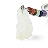 Cat Natural Quartz Crystal Keychain KEYC-F040-11B-2