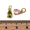 Brass Micro Pave Cubic Zirconia Pendants KK-A289-03G-3