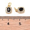 Brass Micro Pave Cubic Zirconia Pendants KK-B102-03G-3