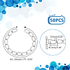 50Pcs 304 Stainless Steel Curb Chain Extender STAS-UN0058-47P-4