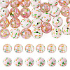 28Pcs 2 Styles Printed Opaque & Transparent Acrylic Beads OACR-TA0005-10-2