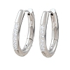 304 Stainless Steel & Crystal Rhinestone Hoop Earrings SA-G003-01P-2