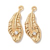 Brass Micro Pave Cubic Zirconia Pendants KK-K378-19G-1