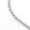 Electroplate Frosted Non-magnetic Synthetic Hematite Beads Strands G-O008-19A-2