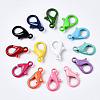 Spray Painted Eco-Friendly Alloy Lobster Claw Clasps PALLOY-T080-06E-NR-2