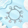 Ocean 304 Stainless Steel Charm Bracelets BJEW-JB12550-1